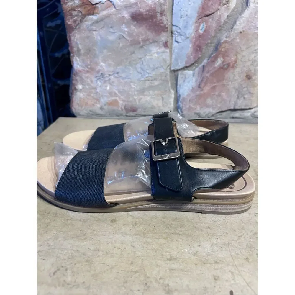 Dr Scholl’s Karma Black Buckled Open Toe Sandals Women’s Size 10